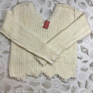 Vestique Frade Edge Womens M Winter White Sweater